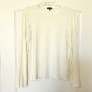 Eileen Fisher Long sleeve cream blouse